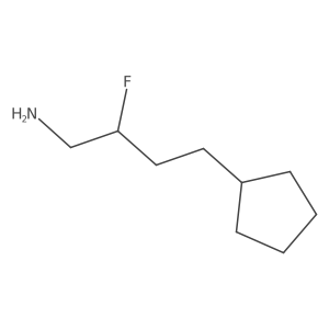 4-Cyclopentyl-2-fluorobutan-1-amine结构式