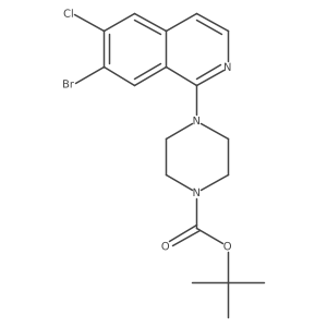 Tert-butyl 4-(7-bromo-6-chloroisoquinolin-1-yl)piperazine-1-carboxylate Structure
