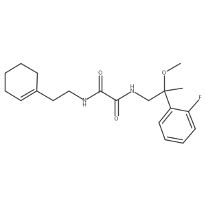 N1-(2-(cyclohex-1-en-1-yl)ethyl)-N2-(2-(2-fluorophenyl)-2-methoxypropyl)oxalamide结构式