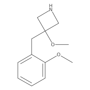 3-Methoxy-3-[(2-methoxyphenyl)methyl]azetidine结构式