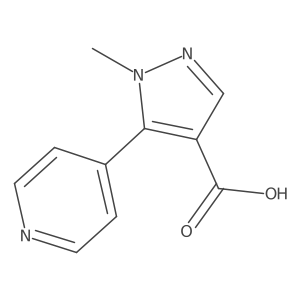 1-methyl-5-(pyridin-4-yl)-1H-pyrazole-4-carboxylic acid结构式