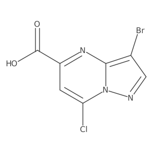 3-Bromo-7-chloropyrazolo[1,5-a]pyrimidine-5-carboxylic acid Structure