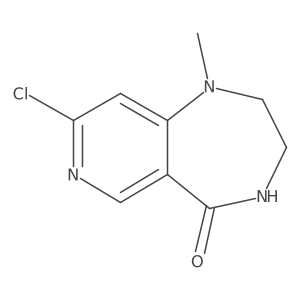 8-Chloro-1-methyl-3,4-dihydro-1H-pyrido[4,3-e][1,4]diazepin-5(2H)-one结构式