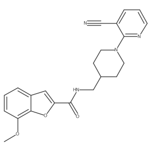 N-((1-(3-cyanopyridin-2-yl)piperidin-4-yl)methyl)-7-methoxybenzofuran-2-carboxamide Structure
