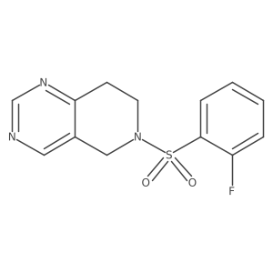 6-((2-Fluorophenyl)sulfonyl)-5,6,7,8-tetrahydropyrido[4,3-d]pyrimidine结构式