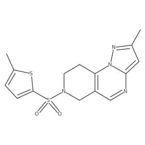 2-Methyl-7-((5-methylthiophen-2-yl)sulfonyl)-6,7,8,9-tetrahydropyrazolo[1,5-a]pyrido[3,4-e]pyrimidine结构式