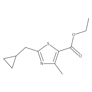 Ethyl 2-(cyclopropylmethyl)-4-methyl-1,3-thiazole-5-carboxylate结构式