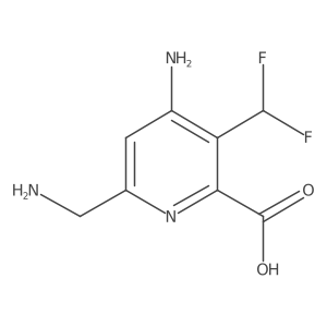 4-Amino-6-(aminomethyl)-3-(difluoromethyl)picolinic acid Structure