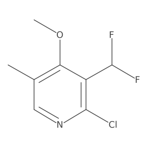 2-Chloro-3-(difluoromethyl)-4-methoxy-5-methylpyridine结构式