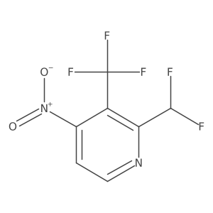 2-(Difluoromethyl)-4-nitro-3-(trifluoromethyl)pyridine Structure