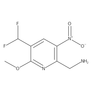 2-(Aminomethyl)-5-(difluoromethyl)-6-methoxy-3-nitropyridine Structure