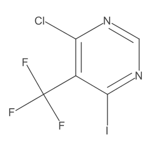 4-Chloro-6-iodo-5-(trifluoromethyl)pyrimidine Structure