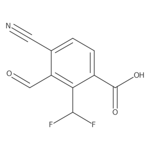 4-Cyano-2-(difluoromethyl)-3-formylbenzoic acid Structure