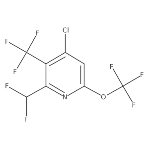 4-Chloro-2-(difluoromethyl)-6-(trifluoromethoxy)-3-(trifluoromethyl)pyridine Structure