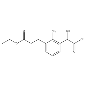 2-(2-Amino-3-(3-ethoxy-3-oxopropyl)phenyl)-2-hydroxyacetic acid结构式