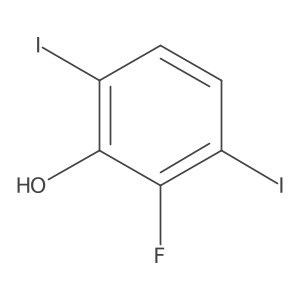 Phenol, 2-fluoro-3,6-diiodo- Structure
