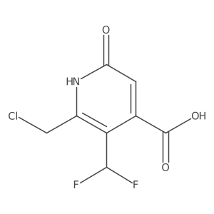 2-(Chloromethyl)-3-(difluoromethyl)-6-hydroxypyridine-4-carboxylic acid Structure