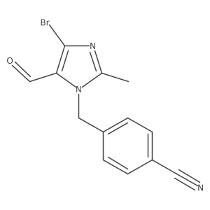 4-Bromo-1-(4-cyanobenzyl)-2-methylimidazole-5-carboxaldehyde Structure
