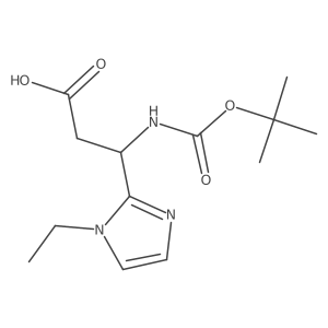 3-{[(tert-butoxy)carbonyl]amino}-3-(1-ethyl-1H-imidazol-2-yl)propanoic acid Structure