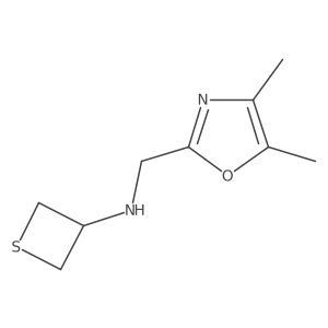 N-((4,5-Dimethyloxazol-2-yl)methyl)thietan-3-amine结构式