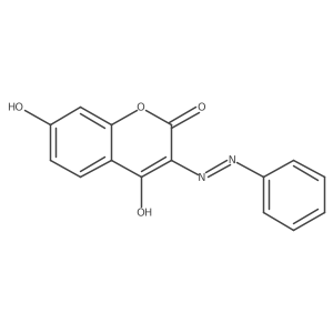 7-Hydroxy-2H-1-benzopyran-2,3,4-trione 3-(2-phenylhydrazone)结构式