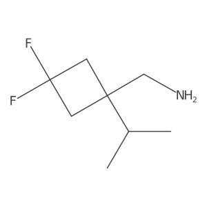 [3,3-Difluoro-1-(propan-2-yl)cyclobutyl]methanamine结构式