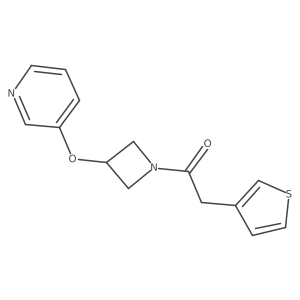 1-(3-(Pyridin-3-yloxy)azetidin-1-yl)-2-(thiophen-3-yl)ethanone结构式