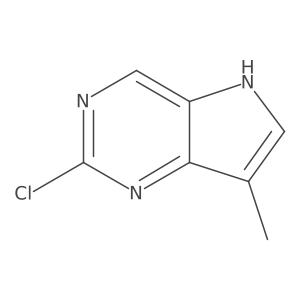 2-Chloro-7-methyl-5H-pyrrolo[3,2-d]pyrimidine结构式