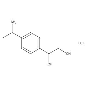 1-(4-(1-Aminoethyl)phenyl)ethane-1,2-diol hydrochloride结构式