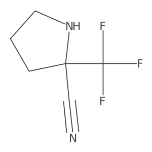 2-(Trifluoromethyl)pyrrolidine-2-carbonitrile结构式