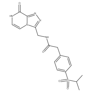N-((8-hydroxy-[1,2,4]triazolo[4,3-a]pyrazin-3-yl)methyl)-2-(4-(isopropylsulfonyl)phenyl)acetamide结构式