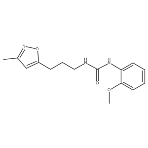 1-(2-Methoxyphenyl)-3-(3-(3-methylisoxazol-5-yl)propyl)urea结构式