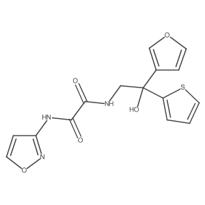 N1-(2-(furan-3-yl)-2-hydroxy-2-(thiophen-2-yl)ethyl)-N2-(isoxazol-3-yl)oxalamide Structure