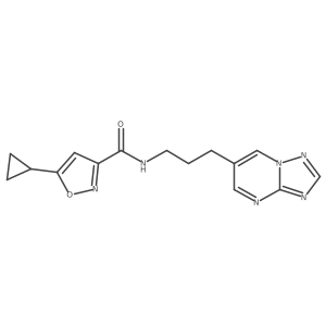 N-(3-([1,2,4]triazolo[1,5-a]pyrimidin-6-yl)propyl)-5-cyclopropylisoxazole-3-carboxamide Structure