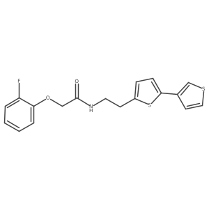 N-(2-([2,3'-bithiophen]-5-yl)ethyl)-2-(2-fluorophenoxy)acetamide结构式