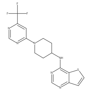 N-{thieno[3,2-d]pyrimidin-4-yl}-1-[6-(trifluoromethyl)pyrimidin-4-yl]piperidin-4-amine Structure