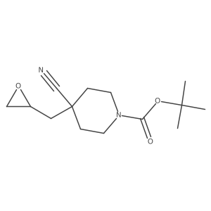 tert-Butyl 4-cyano-4-[(oxiran-2-yl)methyl]piperidine-1-carboxylate结构式