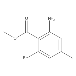 Methyl 2-amino-6-bromo-4-methylbenzoate结构式