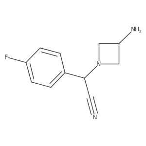 2-(3-Aminoazetidin-1-yl)-2-(4-fluorophenyl)acetonitrile Structure
