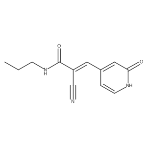2-cyano-3-(2-hydroxypyridin-4-yl)-N-propylprop-2-enamide Structure