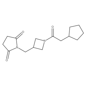 1-{[1-(2-Cyclopentylacetyl)azetidin-3-yl]methyl}pyrrolidine-2,5-dione Structure