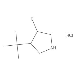 3-Tert-butyl-4-fluoropyrrolidine hydrochloride Structure