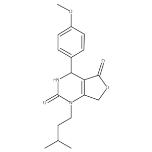 4-(4-methoxyphenyl)-1-(3-methylbutyl)-4,7-dihydrofuro[3,4-d]pyrimidine-2,5(1H,3H)-dione Structure