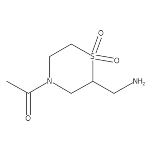 4-Acetyl-2-(aminomethyl)-1lambda6-thiomorpholine-1,1-dione结构式