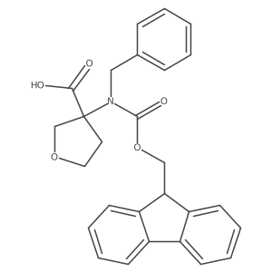 3-[benzyl({[(9H-fluoren-9-yl)methoxy]carbonyl})amino]oxolane-3-carboxylic acid结构式