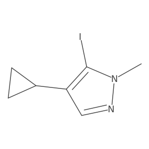 4-cyclopropyl-5-iodo-1-methyl-1H-pyrazole结构式