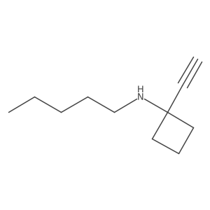 1-ethynyl-N-pentylcyclobutan-1-amine Structure