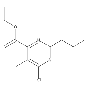 4-Chloro-6-(1-ethoxyethenyl)-5-methyl-2-propylpyrimidine结构式