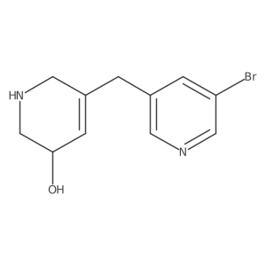 5-[(5-Bromopyridin-3-yl)methyl]-1,2,3,6-tetrahydropyridin-3-ol结构式