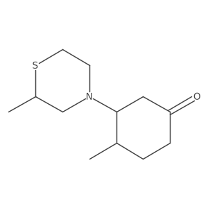4-Methyl-3-(2-methylthiomorpholin-4-yl)cyclohexan-1-one Structure